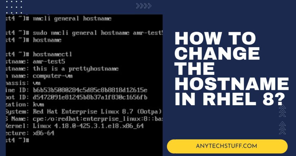 How to change the hostname in RHEL 8