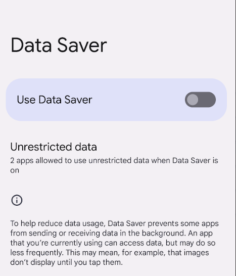 Use Data Saver in Android Phone